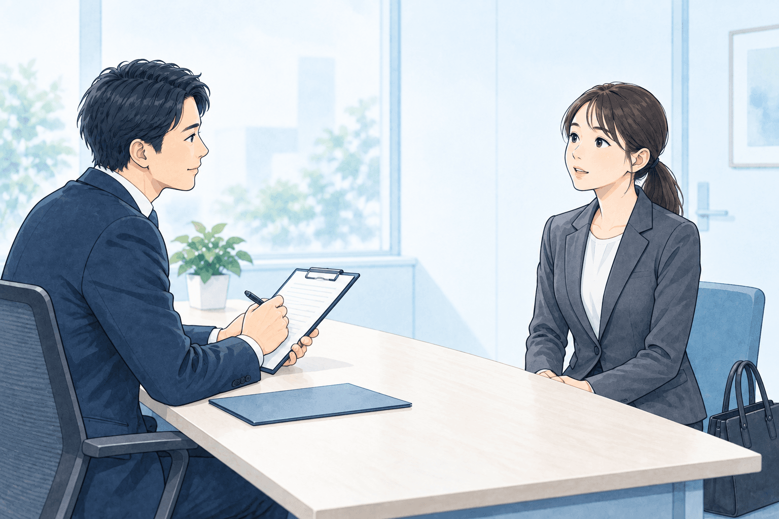 面接で見抜く｜みんな「作ってくる」を前提に、何を聞くかのイラスト
