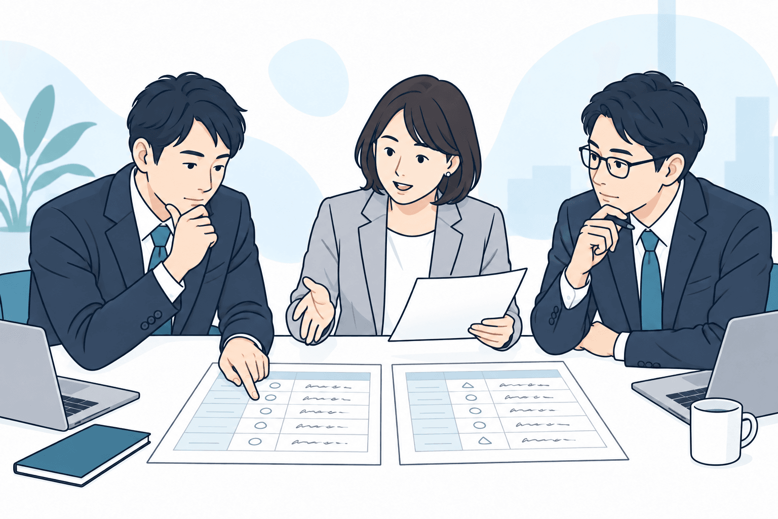 面接の評価基準の作り方|「なんとなく良い人」を採らないためにのイラスト