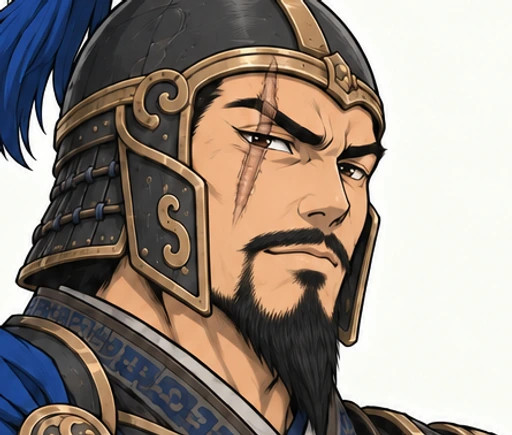 龍且の顔イラスト