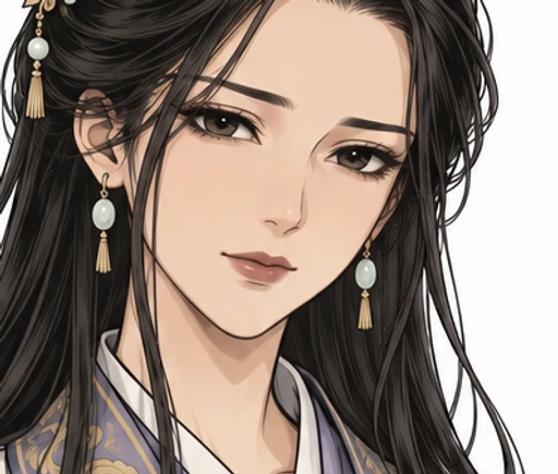虞姫の顔イラスト
